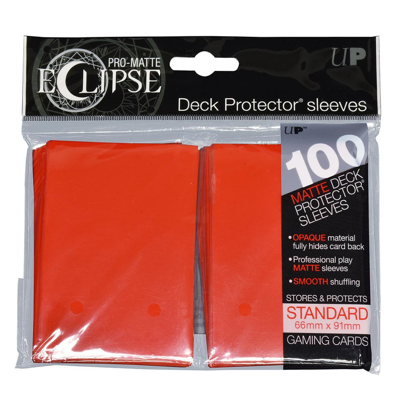 Ultra Pro - PRO-Matte Eclipse 100ct Matte Standard Deck Protector Sleeves: Red