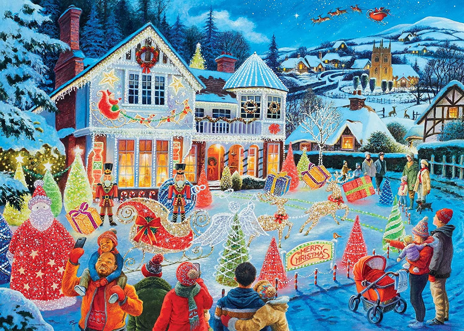 Puzzle - Ravensburger - The Christmas House (1000 pieces)