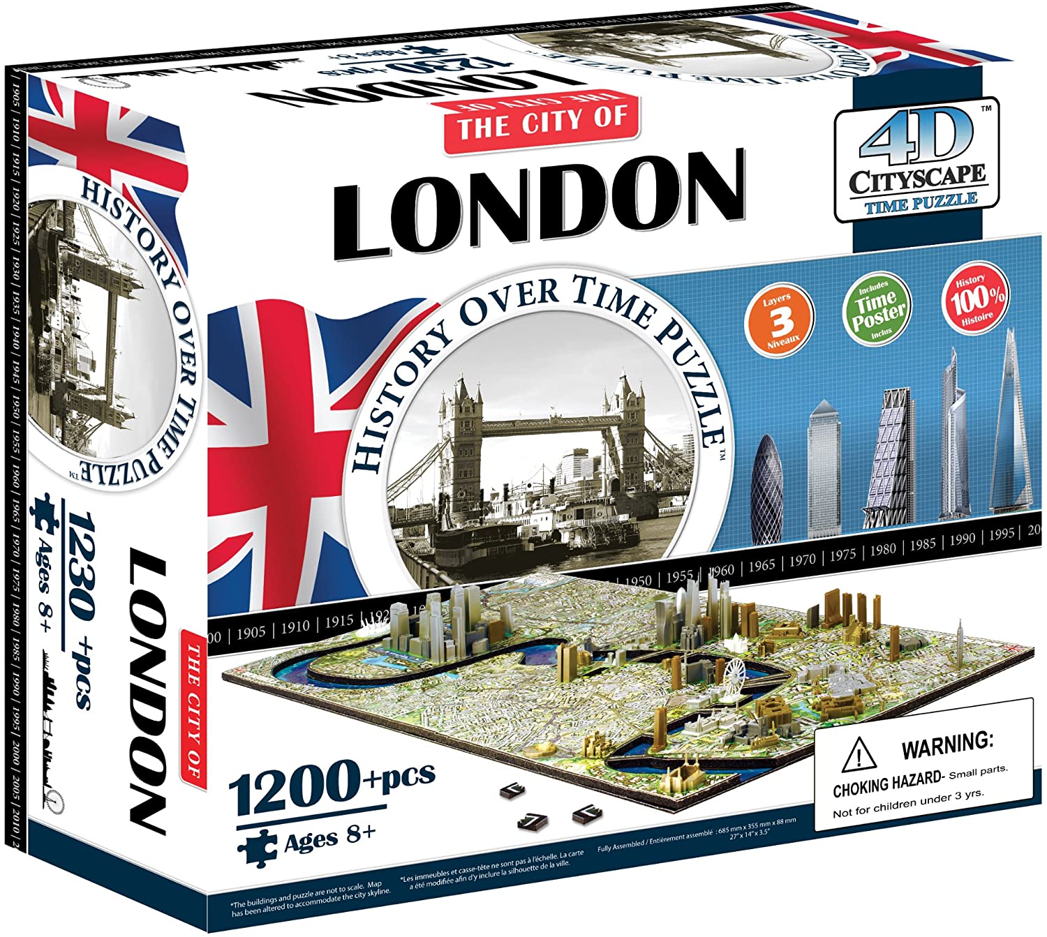 Puzzle - 4D Cityscape - History Over Time Puzzle: London (1158 Pieces)