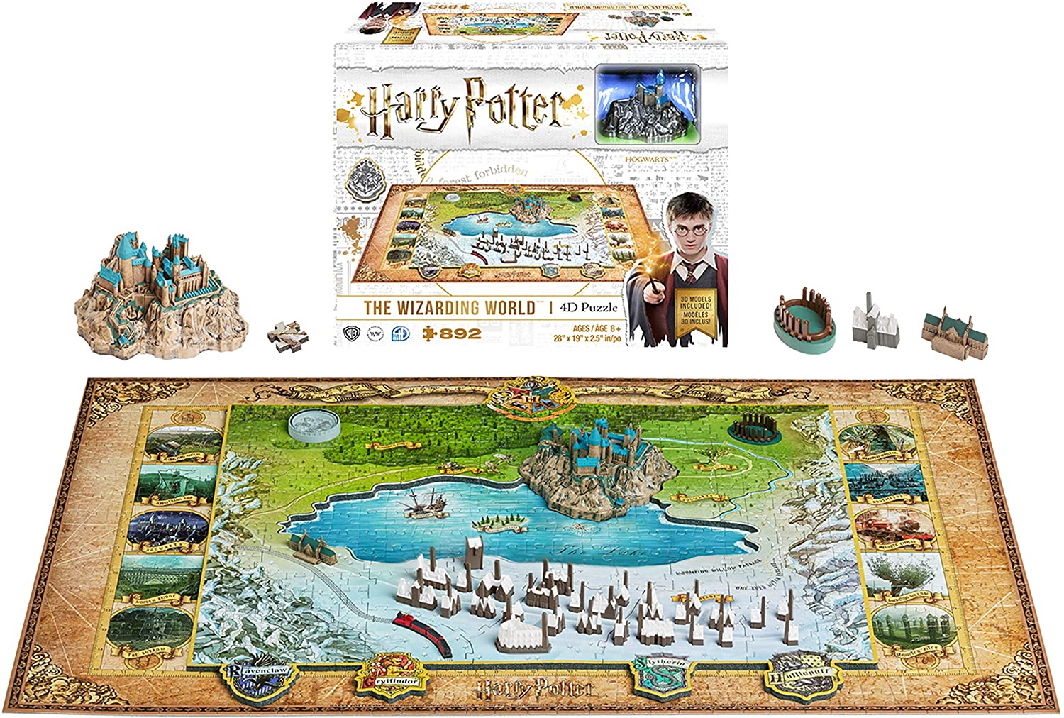 Puzzle - 4D Cityscape - Harry Potter: The Wizarding World (892 Pieces)