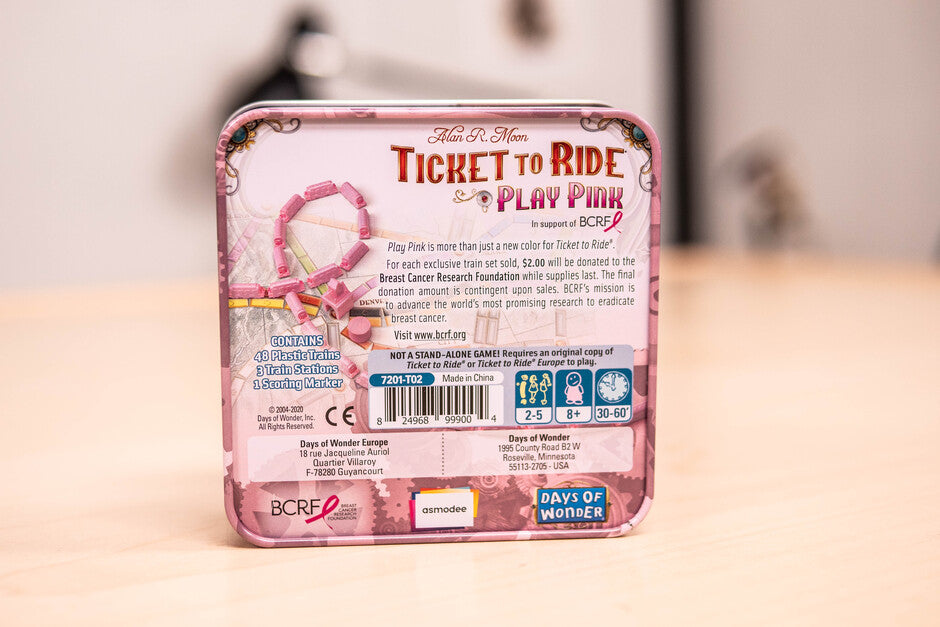 Ticket To Ride - Play Pink – Board Game Bliss