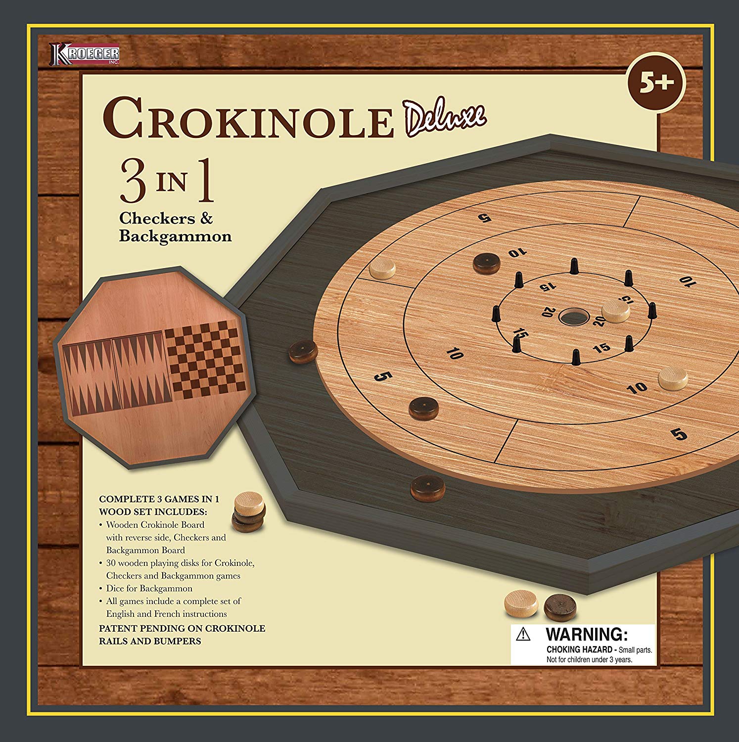 Crokinole: 3 in 1 Deluxe Edition