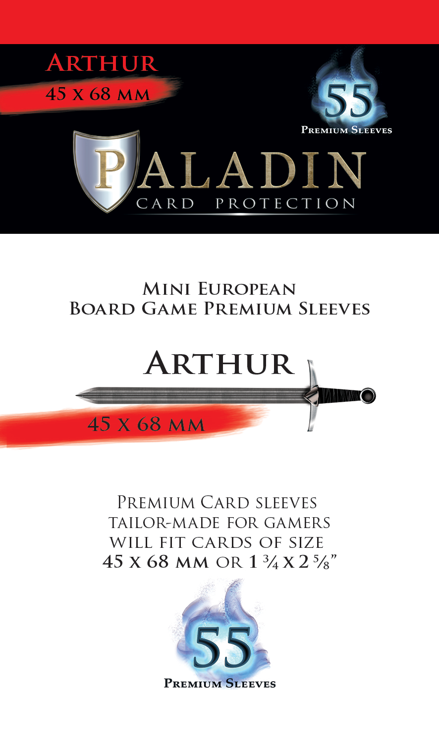 Paladin Card Protection - Arthur (45 mm × 68 mm, Mini European)