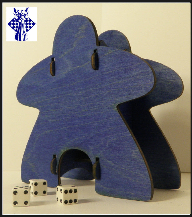 Knockdown Dice Tower - Meeple (Blue)