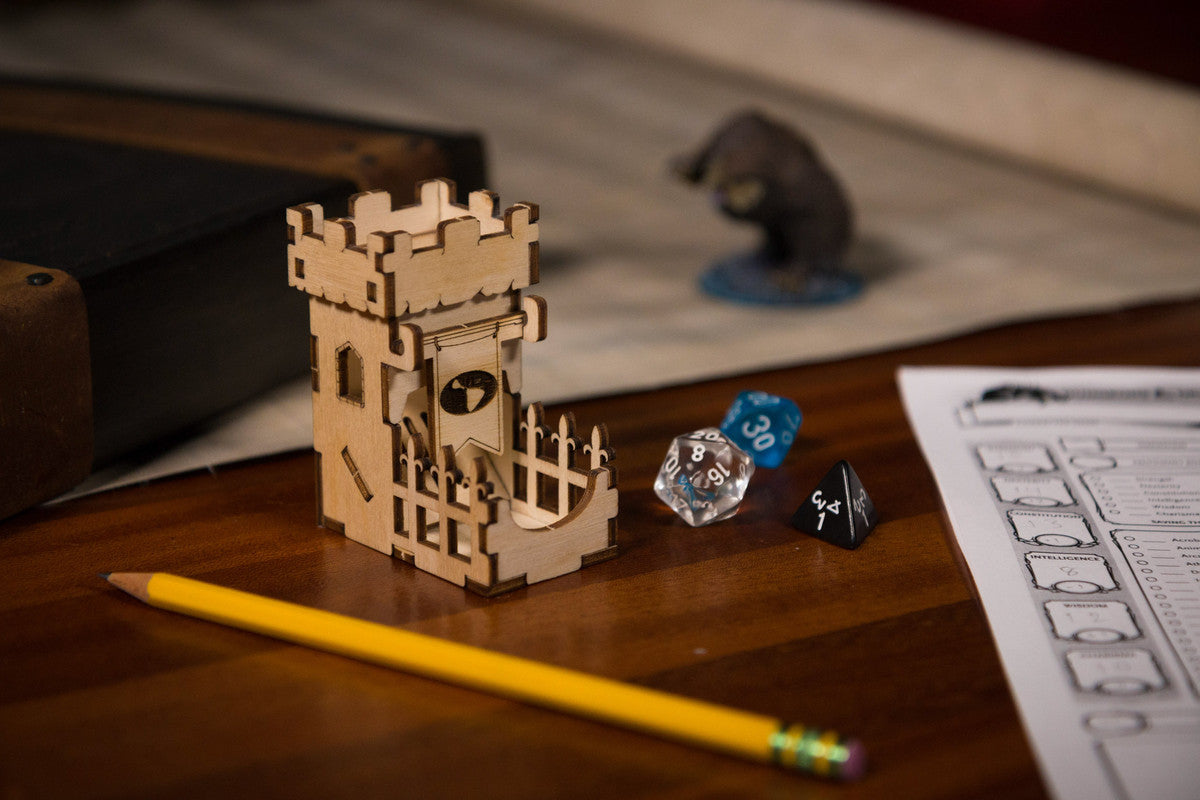 Broken Token - Tiny Dice Tower - The Keep (Tower and Two 10mm D6)