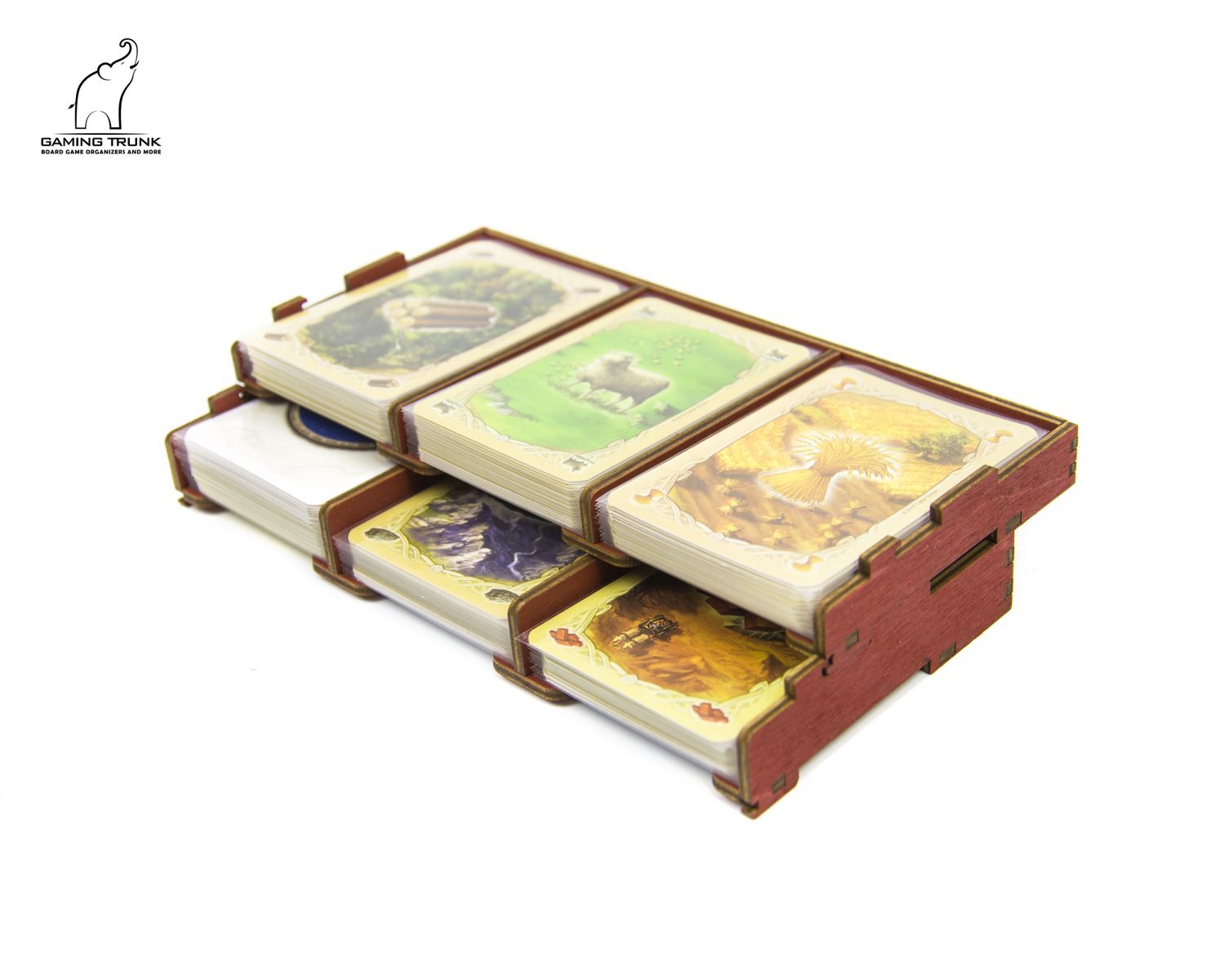 Gaming Trunk - Settlers Organizer for Catan (Walnut)