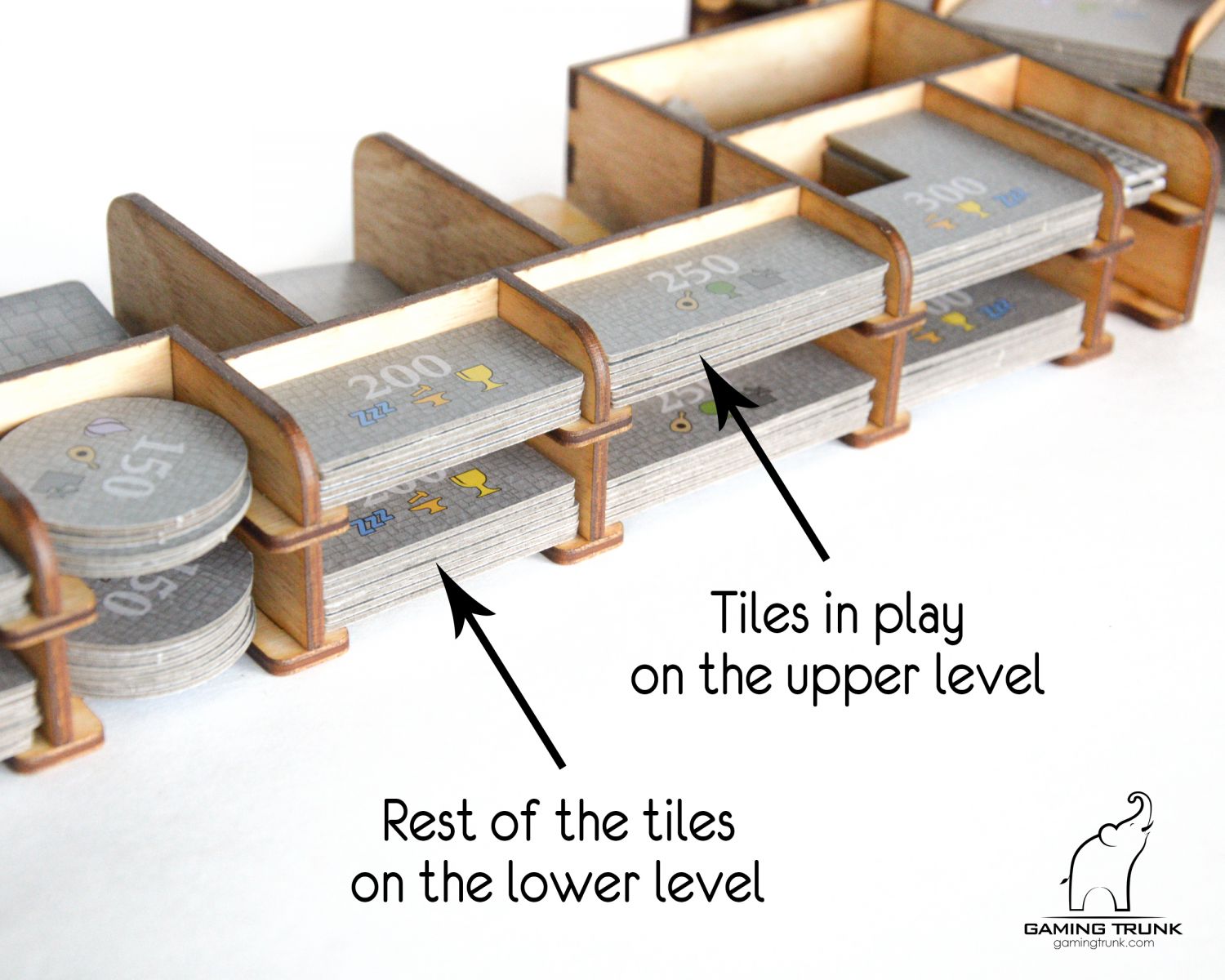 Gaming Trunk - Mad King Organizer for Castles of Mad King Ludwig (Walnut)