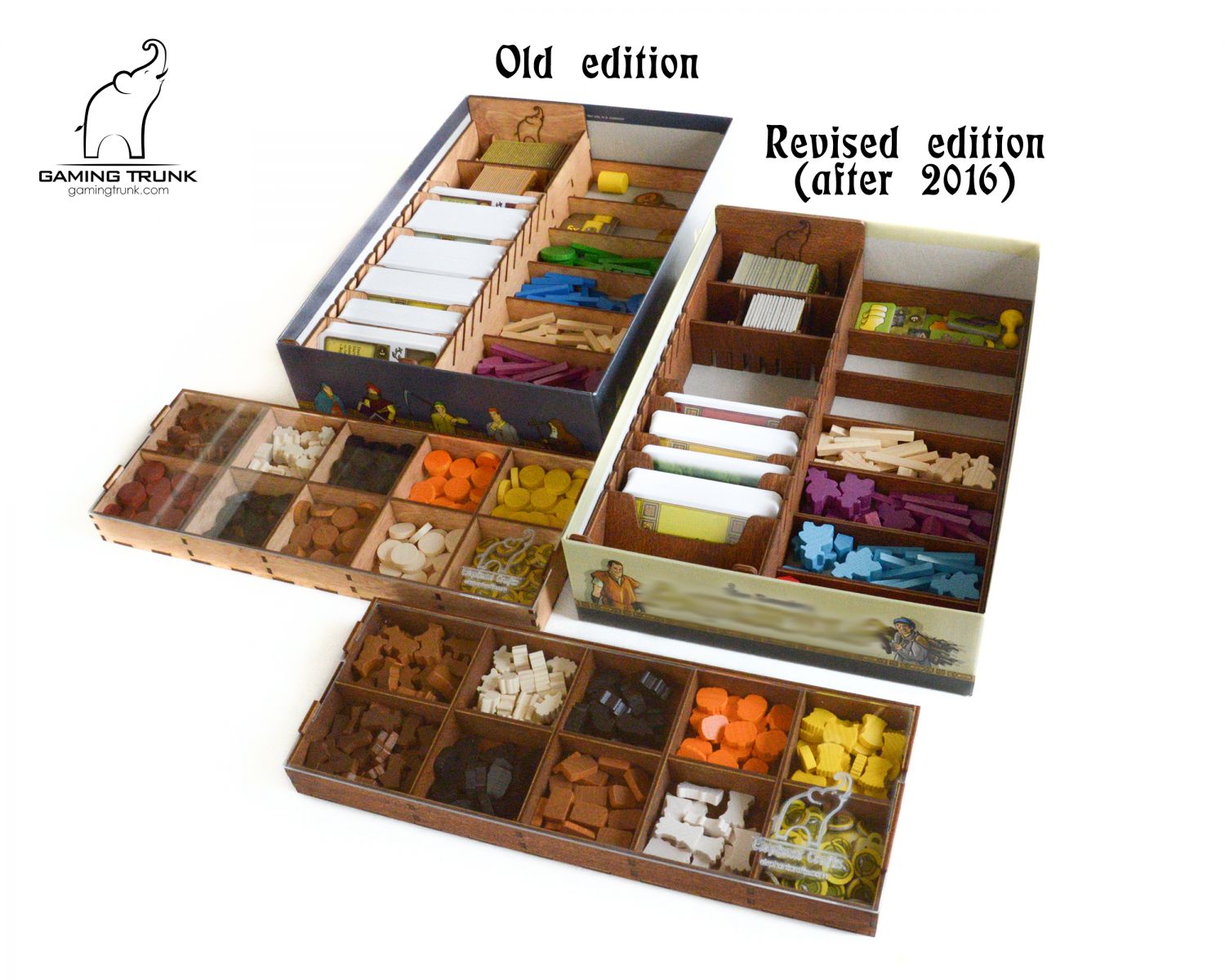 Gaming Trunk - New Farm Organizer for Agricola Revised Edition (Walnut)