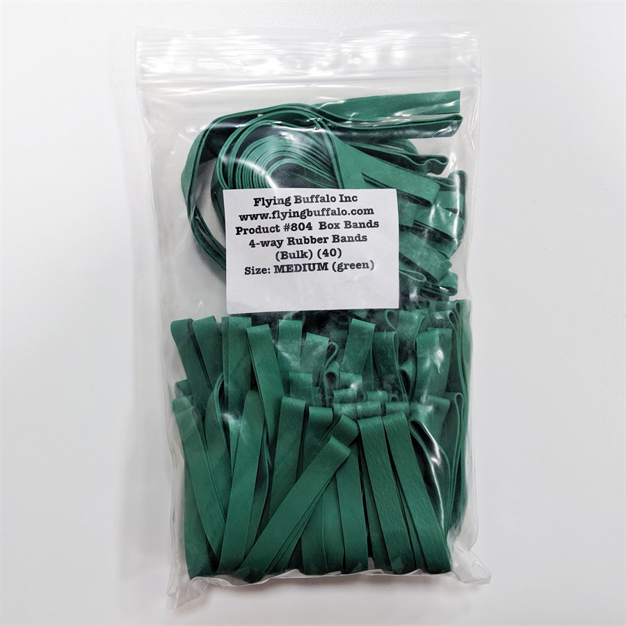 Board Game Box Rubber Bands 8" (Medium Green 40 pk)