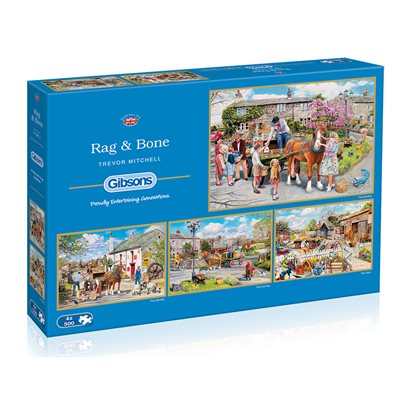 Puzzle - Gibsons - Rag & Bone (4 Puzzles) (500 Pieces)