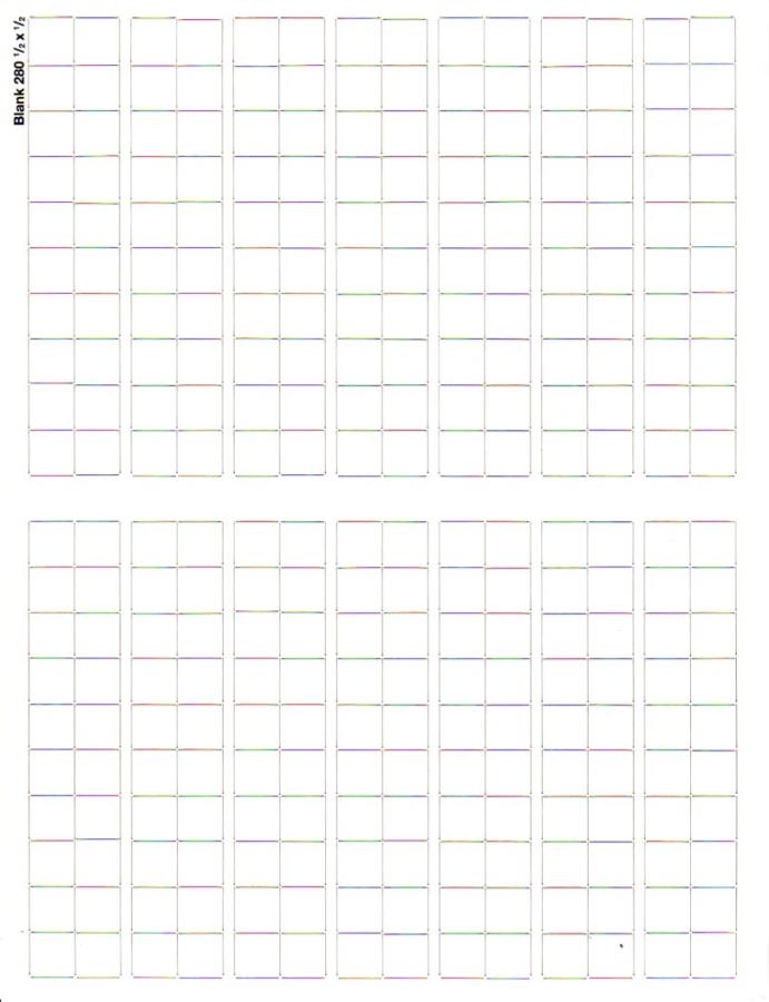 Blank Counter Sheet 1/2 inch (White)