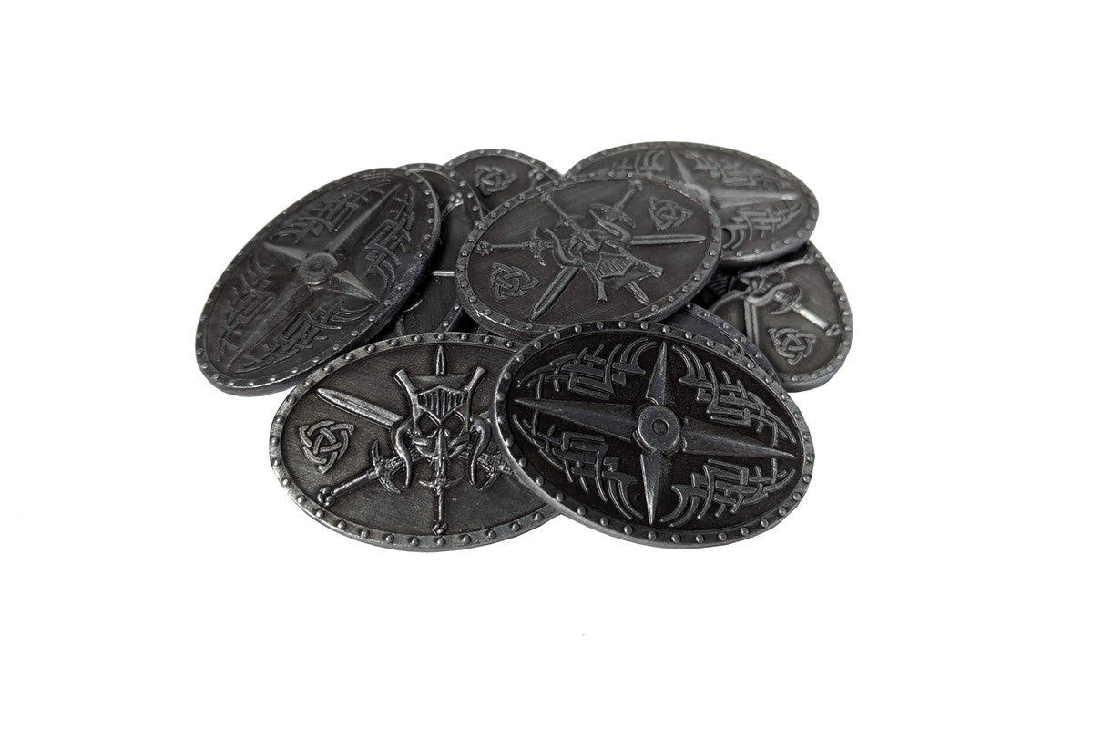 Broken Token - Fantasy Coins - Barbarian Silver (10)