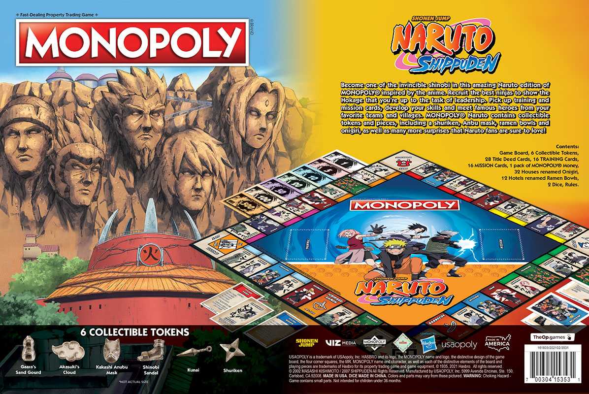 Shonen jump Naruto hot shippuden Monopoly