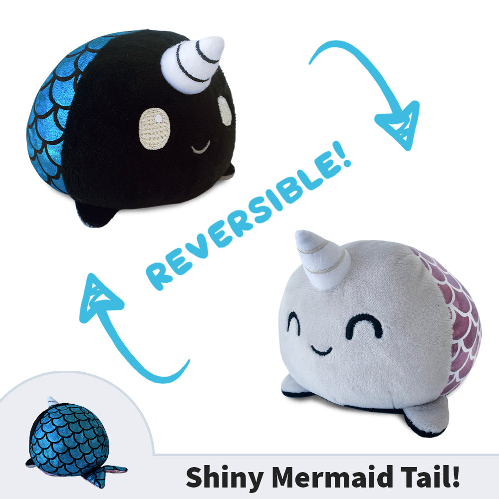 Reversible Narwhal Mermaid (Happy Gray+Happy Black)