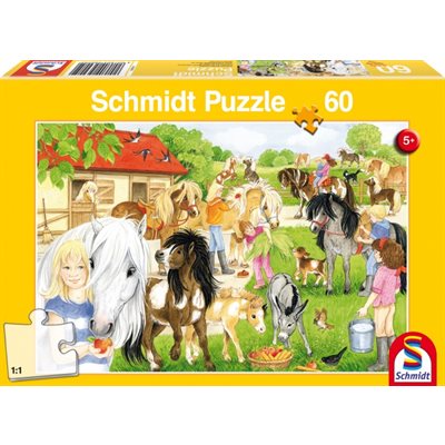 Puzzle - Schmidt Spiele - Fun at the Riding Stables (60 Pieces)