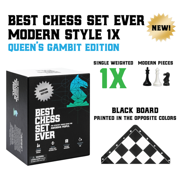 Best Chess Set Ever - 3x Triple weighted Chess Pieces (Modern)