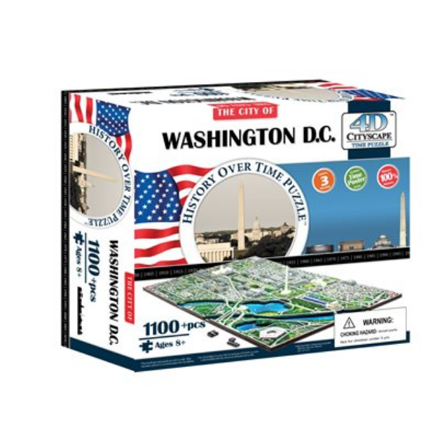 Puzzle - 4D Cityscape - History Over Time Puzzle: Washington D.C. (1100+ Pieces)