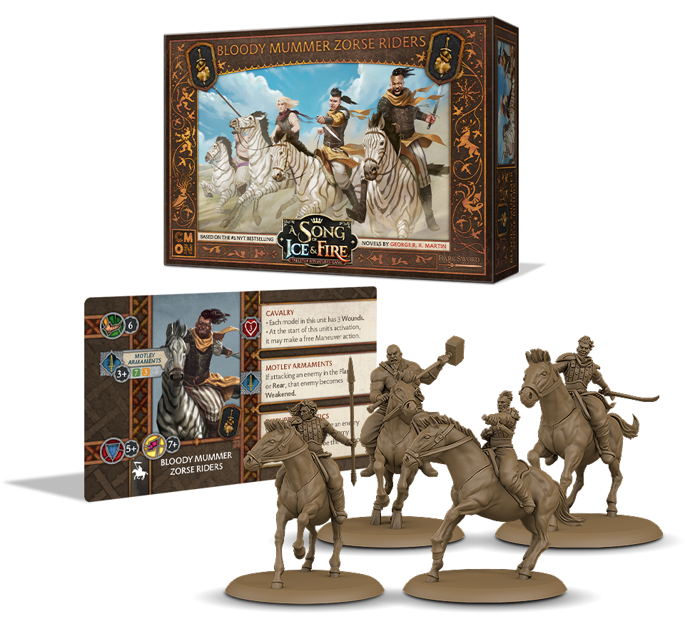 A Song of Ice & Fire: Tabletop Miniatures Game - Bloody Mummer Zorse Riders