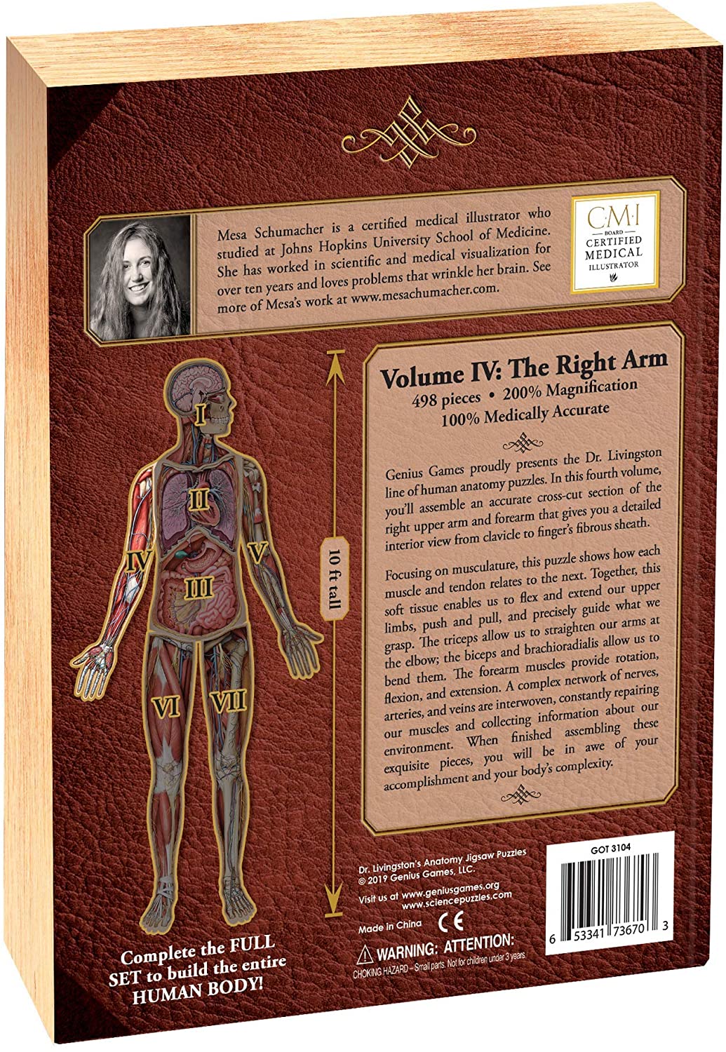 Puzzle - Genius Games - Dr Livingston: Human Right Arm (478 Pieces)