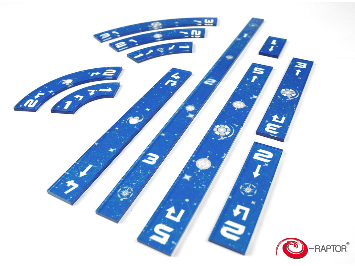 E-Raptor - Star Wars X-Wing Miniature Game Rulers (Blue)