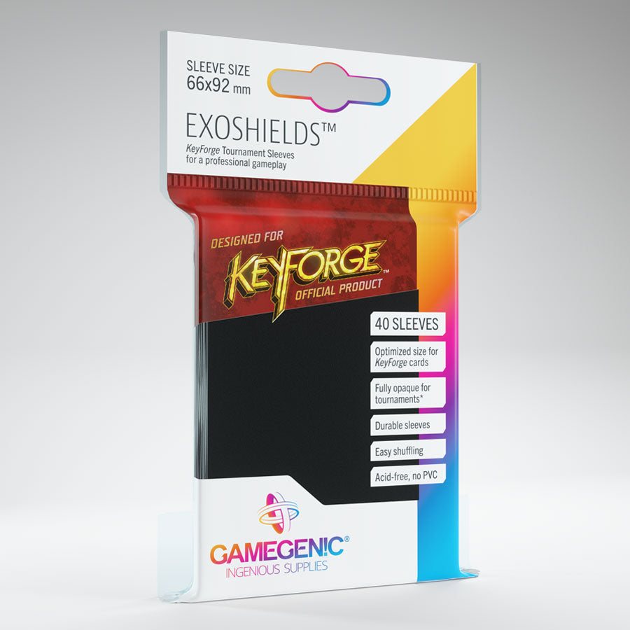 Gamegenic - Keyforge Exoshields: Tournament Sleeves - Black