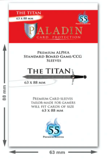 Paladin Card Protection - The Titan (63 mm × 88 mm, Premium Alpha Standard Card Game/CCG)