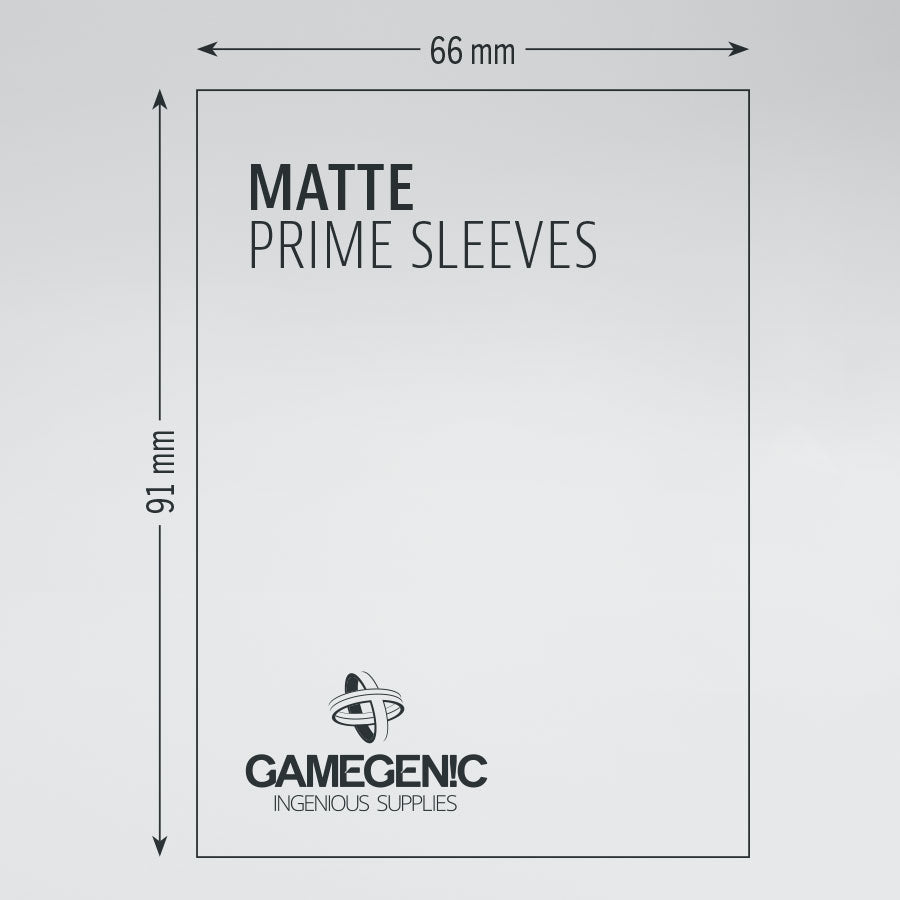 Gamegenic - Matte Prime Sleeves - Dark Grey (100ct)