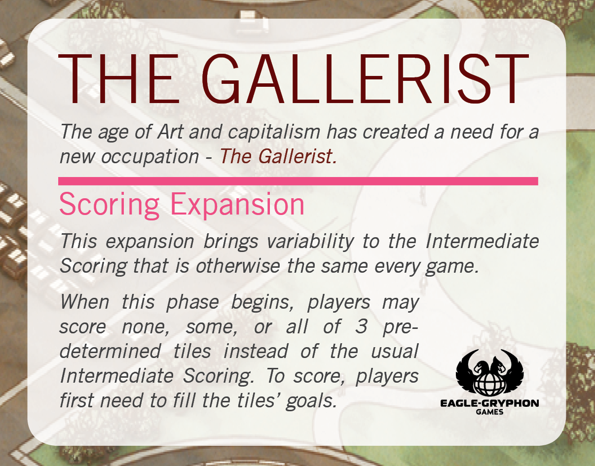 The Gallerist: Scoring Expansion