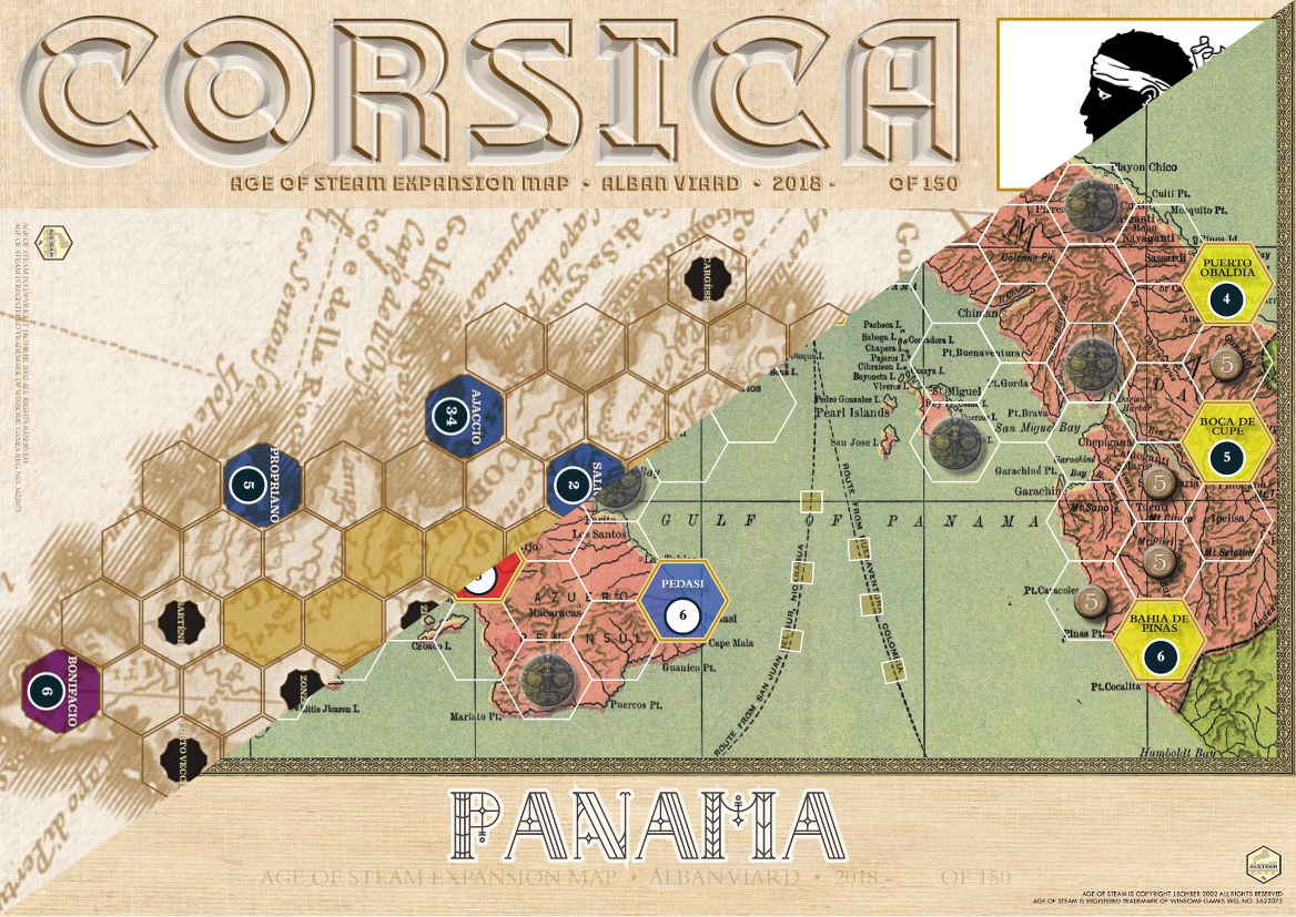 Age of Steam Expansion: Panama/Corsica