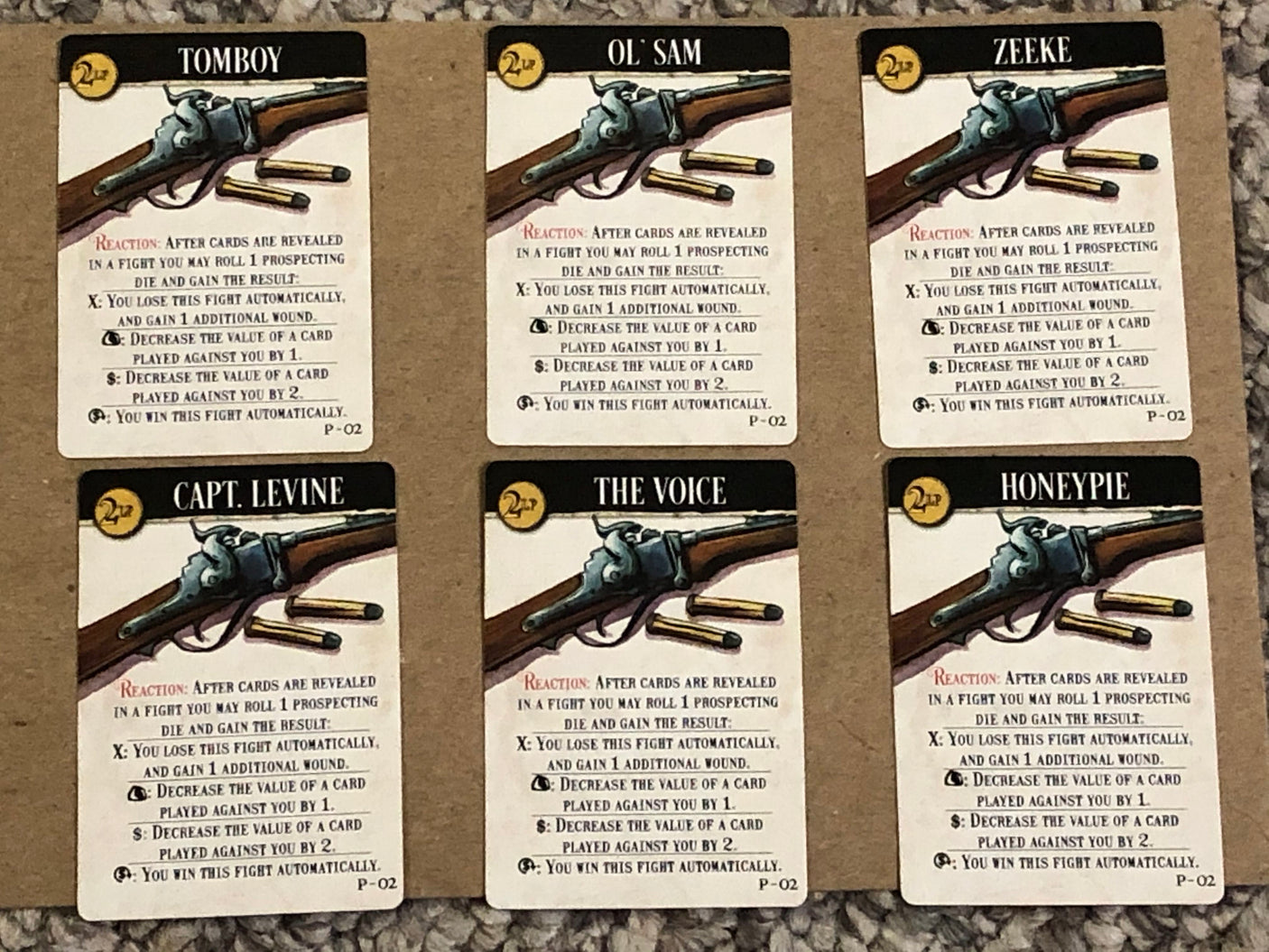 Western Legends: Carbine Promo Cards – Board Game Bliss