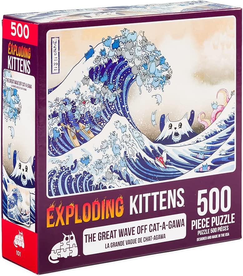 Puzzle - Exploding Kittens - Great Wave Off Catagawa (500 Pieces)