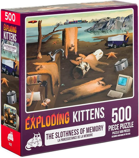 Puzzle - Exploding Kittens - The Slothness of Memory (500 Pieces)