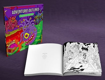 Dungeons & Dragons: Adventures Outlined Coloring Book