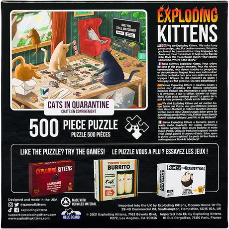 Puzzle - Exploding Kittens - Cats in Quarantine (500 Pieces)