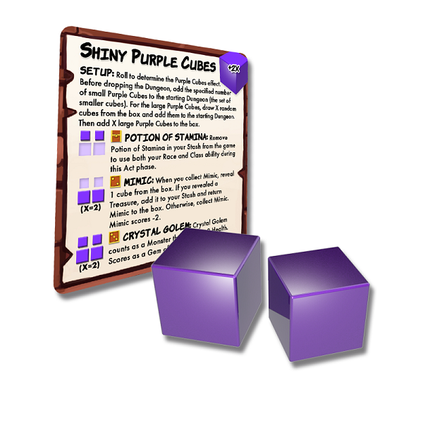 Dungeon Drop Shiny Purple Cubes