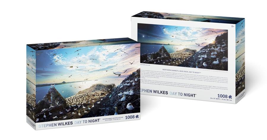 Puzzle - 4D Cityscape - Stephen Wilkes Bass Rock, Scotland, Day to Night (1000 Pieces)