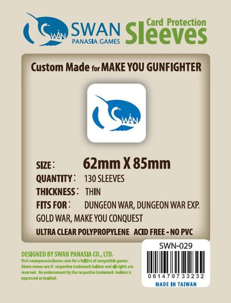 SWAN Sleeves - Card Sleeves (62 x 85 mm) - 130 Pack, Thin Sleeves