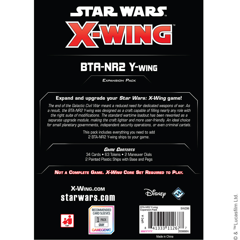 Star Wars X-Wing (Second Edition): BTA-NR2 Y-wing Expansion Pack