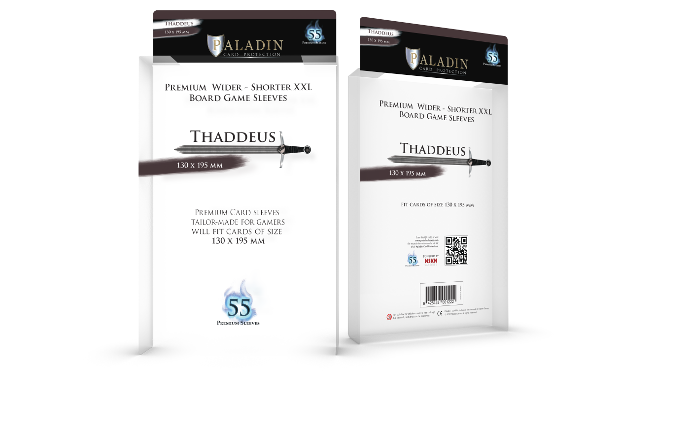 Paladin Card Protection - Thaddeus (130 mm x 195 mm, Premium Wider-Shorter XXL)