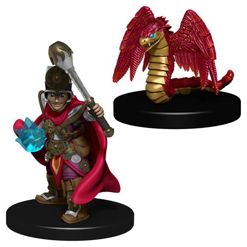 WizKids Miniatures - Wardlings: Boy Cleric & Winged Snake